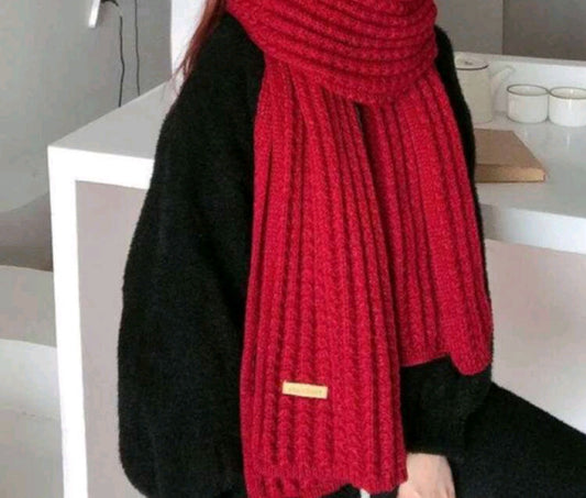 Red Crochet Scarf