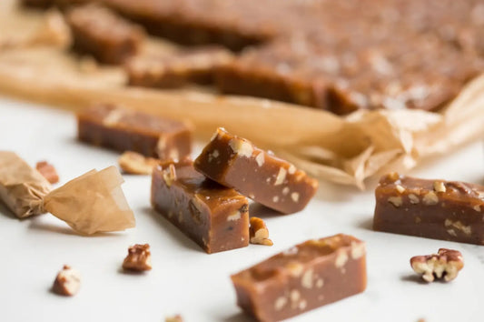 Bourbon and Maple Pecan Caramels - 2.5 Oz.